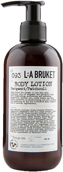 L:A Bruket 093 Body Lotion Bergamot/Patchouli Cosmos Natural Certified