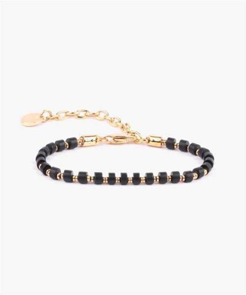 Pig & Hen Damen-Armband Brontide 4mm black/gold SM