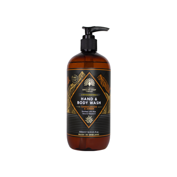 The English Soap Company Hand & Body Wash Sandelwood & Amber