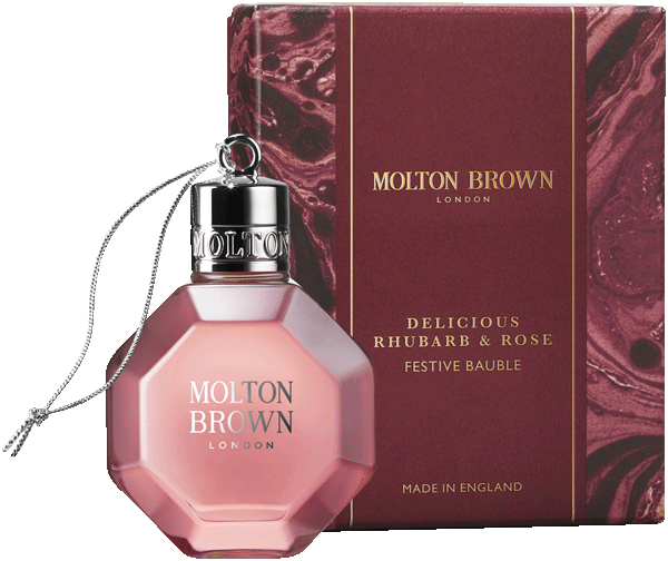 Molton Brown Delicious Rhubarb & Rose Festliche Bade- und Duschgel Kugel