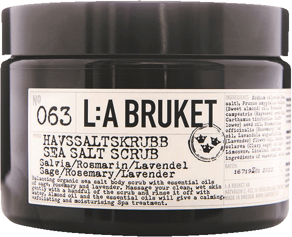 L:A Bruket 063 Salt Scrub Sage / Rosemary / Lavender