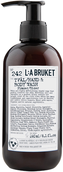 L:A Bruket 242 Hand & Body Wash Elder Cosmos Natural certified