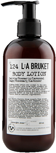 L:A Bruket 124 Body Lotion Sage/Rosemary/Lavender Cosmos Natural Certified