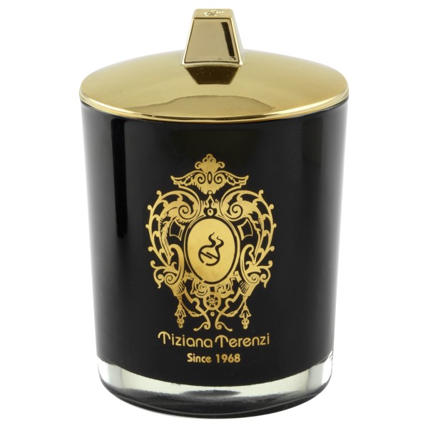 Tiziana Terenzi Almond Vanilla Candle small Black Glass with Lid