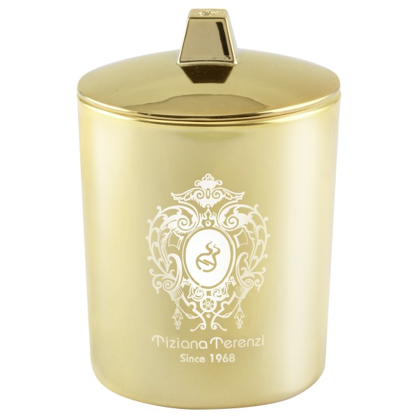 Tiziana Terenzi Cassiopea Candle small Gold Glass with Lid